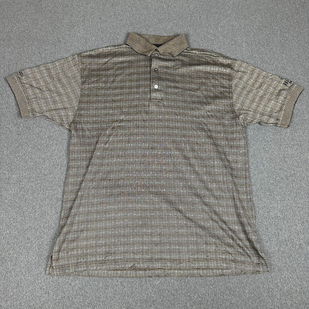 PING Collection Golf Polo Shirt Mens M Hilton Hawaii Herringbone Cotton